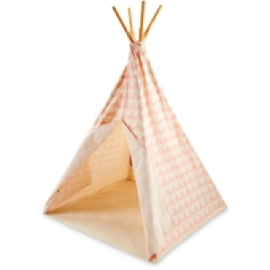 Aldi  Kids Pink/White Heart Teepee