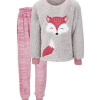 Aldi  Childrens Fox Fleece Pyjamas