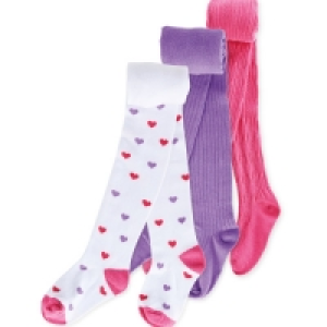 Aldi  Kids Heart Winter Tights 3 Pack