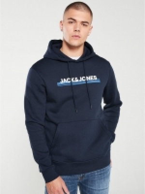 LittleWoods  Jack & Jones Core Zine Hoodie - Navy Blazer Blue