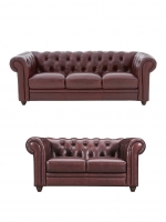 LittleWoods  Violino Chester Leather 3 Seater + 2 Seater Premium Leather 