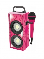 LittleWoods  Lexibook Mini Bluetooth Karaoke Tower with Microphone - Pink