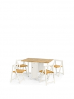 LittleWoods  Julian Bowen Savoy 120 cm Space Saver Dining Table + 4 Chair