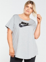 LittleWoods  Nike NSW Essential Futura SS Tee (Curve) - Grey