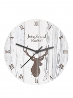 LittleWoods  Personalised Stag Wooden Clock