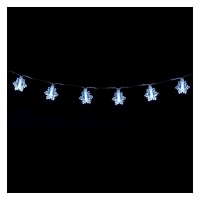 QDStores  20 LED Ice White Indoor Snowflake Fairy Light Battery 1.5m