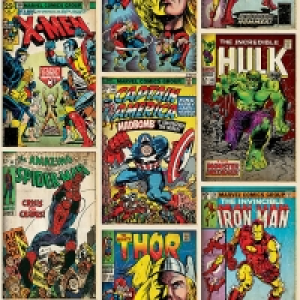 Marvel Action Heroes Decorative Wallpaper Multi - 10m