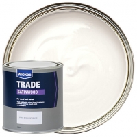 Wickes  Wickes Satinwood Paint - Pure Brilliant White 1L