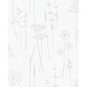 Superfresco Easy Meadow Silver Decorative Wallpaper - 10m £18.00