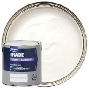 Wickes Truewhite Satin Paint - Pure Brilliant White 2.5L £21.00