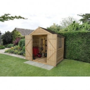 Forest Garden 7 x 5 ft Apex Overlap Pressure Treated Double