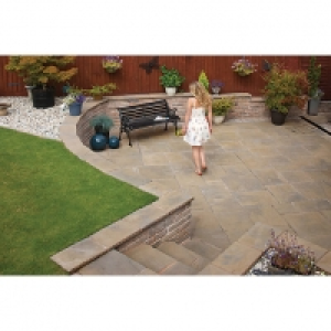 Wickes  Marshalls Heritage Riven Calder Brown 300 x 300 x 38 mm - 3.