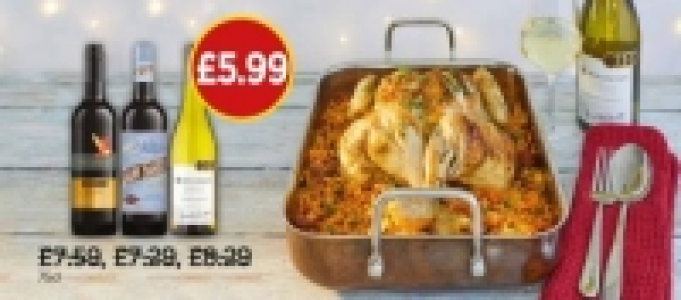 McGuigan Reserve Chardonnay, Turner Road Merlot, Jam Shed Sh £5.99