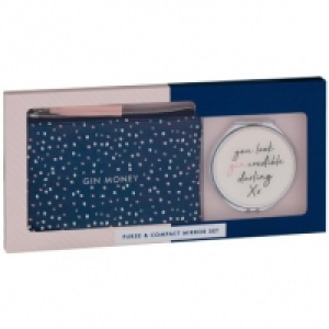 Purse & Compact Mirror Set - Gin Money