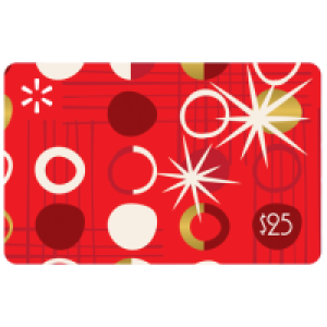 $25 Red Ornaments Walmart Gift Card