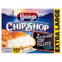 Asda Youngs Chip Shop 2 Extra Large Battered Cod Fillets
