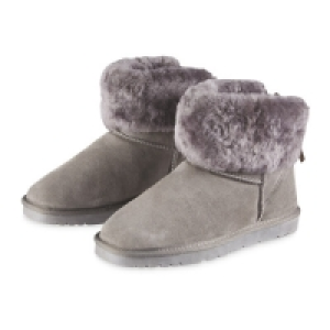 Aldi  Avenue Grey Lambskin Boots