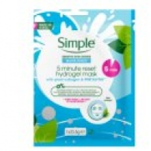 Simple Waterboost 5-Minute Reset Hydrogel Sheet Mask