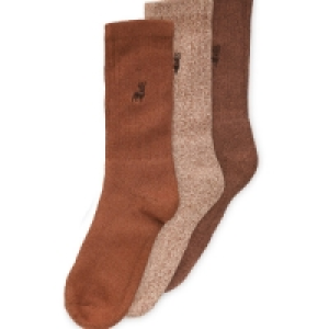 Mens Brown Chunky Socks 3 Pack £4.99
