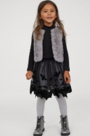 HM   Flock-print tulle skirt