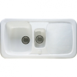 Wickes Ceramic Farmhouse 1.5 Bowl Sink - White £199.00