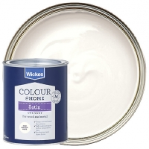 Wickes Colour @ Home One Coat Satin Paint - Pure Brilliant W &pound;16.00