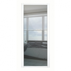 Spacepro 1 Panel Shaker White Frame Mirror Door - 762mm £110.50