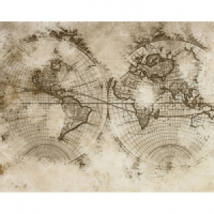 ohpopsi Vintage Globe World Map Wall Mural - XL 3.5m (W) x 2 £80.00