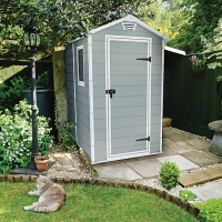 Wickes  Keter Manor Plastic Shed Grey - 6 x 4 ft