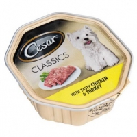 Poundland  Cesar Chicken & Turkey Tray Dog Food 150g