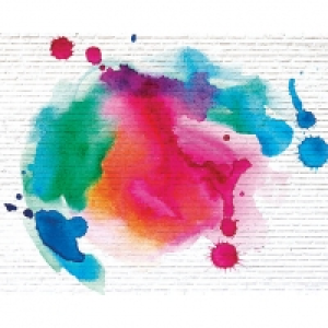 ohpopsi Ink Splattered Bricks Wall Mural - XL 3.5m (W) x 2.8 £80.00