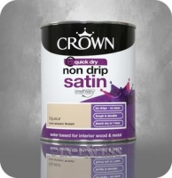 InExcess  Crown Paints Non Drip Quick Drying Satin Interior Paint - Li