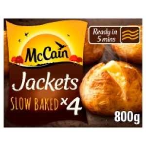 McCain 4 Frozen Baked Jacket Potatoes 800g £2.00
