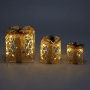 Perfect Christmas LED Gold Parcels £16.99