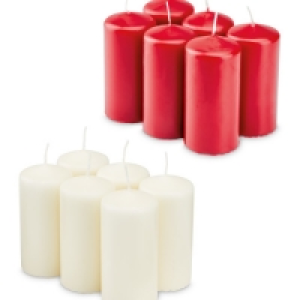 Pillar Candles Pack of 6 £3.49