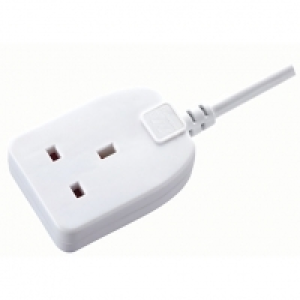 Masterplug Single Socket Extension Lead - White 10m 10A &pound;9.00