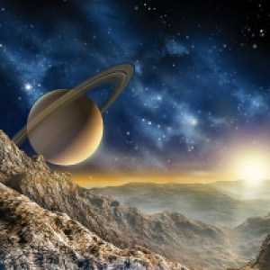 ohpopsi Planet Landscape Wall Mural - L 3m (W) x 2.4m (H) £59.99
