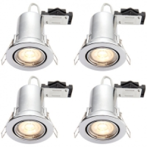 Wickes Chrome LED Fire Rated Tilt Downlight - 4W - Pack of 4 &pound;26.80