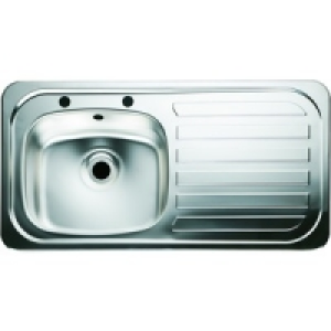 Wickes Single Bowl kitchen Sink Stainless Steel RH Drainer £29.60