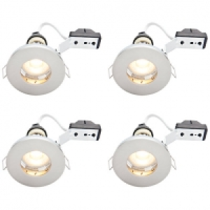 Wickes Brushed Chrome LED IP65 Downlight - 4W - Pack of 4 &pound;23.45