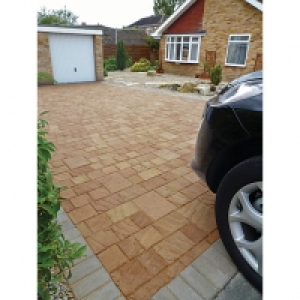 Wickes  Marshalls Drivesett Natrale Textured Block Paving - Sand 160