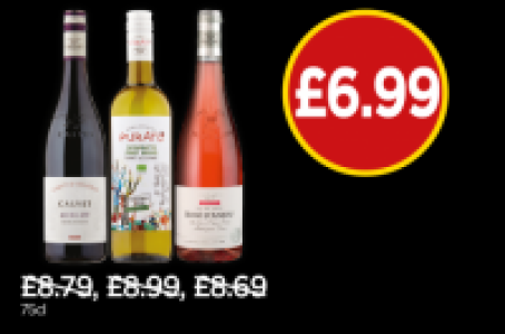 Budgens  Calvet Release Merlot, Purato Catarratto Pinot Grigio Organi