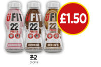 Budgens  Ufit Strawberry Drink, Chocolate Drink, Iced Latte Proteinsh