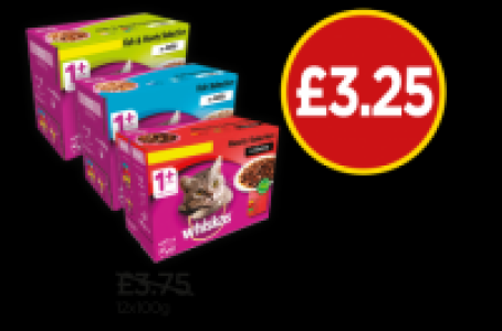 Budgens  Whiskas 1+ Years Fish & Meat Selection in Jelly, Fish Select