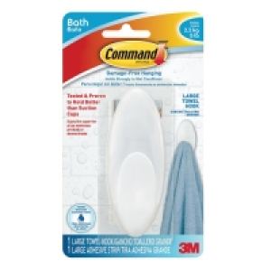 Partridges 3m 3M Jumbo Bath Towel Hook With Command Strip