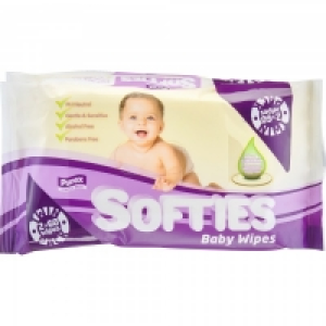 Purex Softies Baby Wipes Twin pk 60