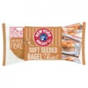 New York Bakery Co 4 Soft Seeded Bagel Thins