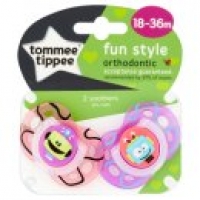 Asda Tommee Tippee Closer to Nature Fun Style 2 Orthodontic Soothers