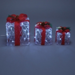 Perfect Christmas LED Silver Parcels £16.99