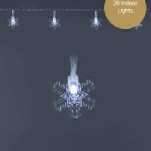 White Snowflake Battery LED Lights